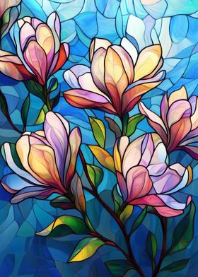 Stained Glass Magnolia