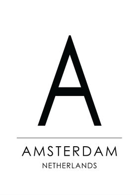 Amsterdam Typography Print