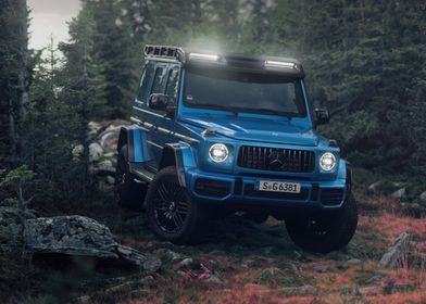 Blue Mercedes G-Wagon Off-Road