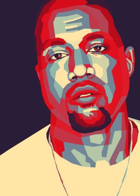 Kanye West Pop Art Portrait