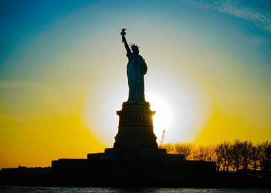 Statue of Liberty Sunset