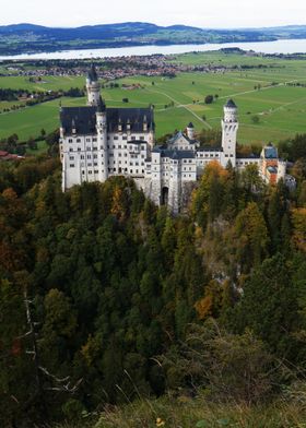 Neuschwanstein Castle Aerial View