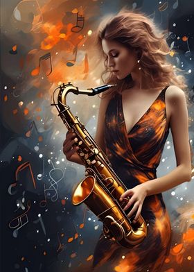 Saxophone Music Art