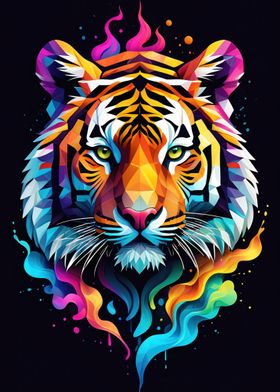 Tiger in Geometric Style