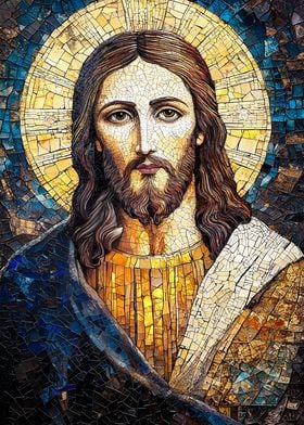 Mosaic Jesus Portrait