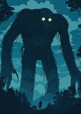 Giant Creature in Forest