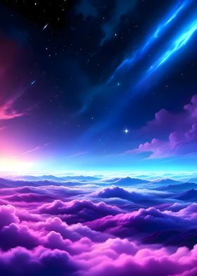 Purple Sky Above Clouds