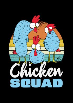 Chicken Squad Retro Design