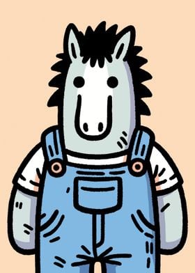 Horse in Overalls