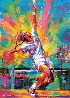 Tennis Player in Art