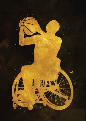 Wheelchair Basketball Silhouette