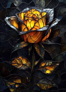 Stained Glass Rose