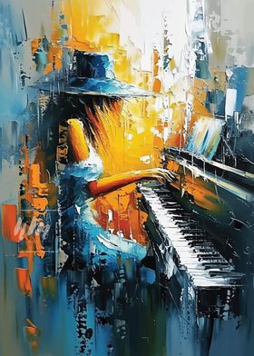 Woman Playing Piano