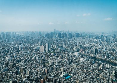 Tokyo Skyline Aerial View