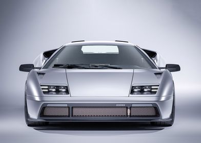 Silver Lamborghini Countach