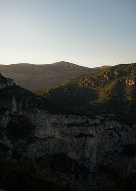 Mountain Range at Sunset