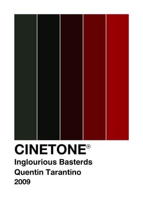 Inglourious Basterds Color Palette CINETONE Poster