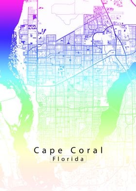 Cape Coral Florida City Map