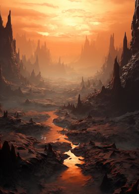 Alien Landscape Sunset