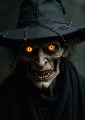 Creepy Witch Figure