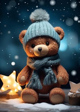 Teddy Bear in Winter