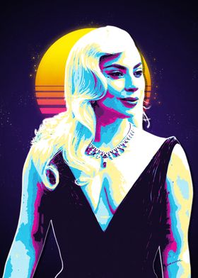 Lady Gaga Retro Pop Art