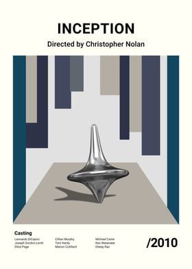 Inception Mid Century Modern Collage Movie Poster