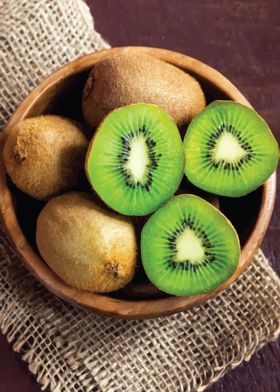 Fresh Kiwi Fruit Bowl