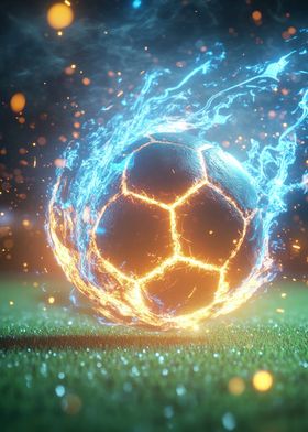 Fiery Soccer Ball