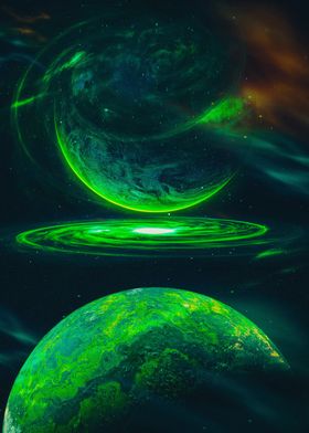 Green Planets in Space