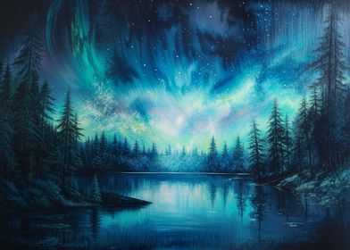 fantasial aurora borealis