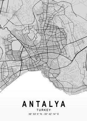 Antalya Light City Map