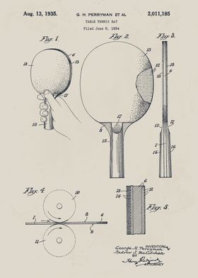 Table Tennis Bat Patent