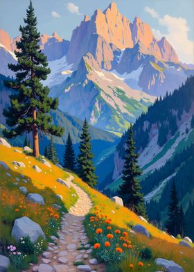 Mountain Path Landscape