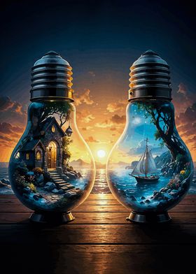 Sunset in a Lightbulb