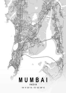 Mumbai Light City Map