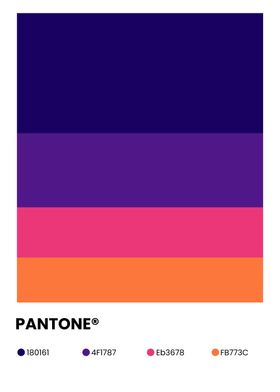 Retro 80s Pantone Color Palette