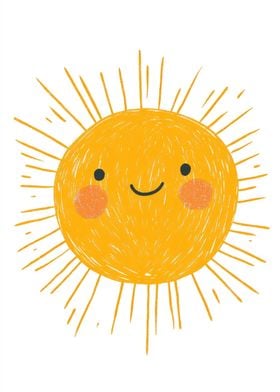 Smiling Sun Illustration