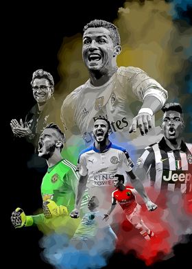 Football Legends Collage