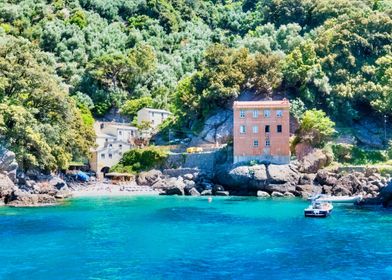 Mediterranean Coastal Village Camogli Liguria