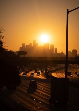 Los Angeles Sunset with Freeway