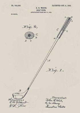 Golf Club Patent Drawing