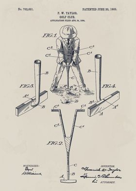 Golf Club Patent Illustration