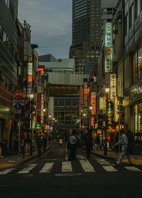 Tokyo Street at Dusk