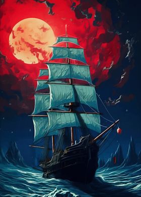 Sailing Under Blood Moon