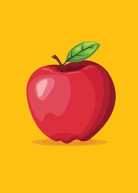 Red Apple Illustration