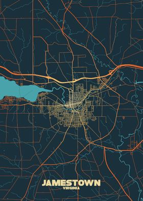 Jamestown Virginia Map