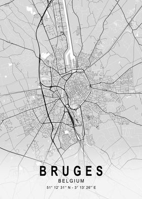 Bruges Light City Map