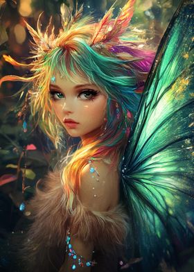 Fairy with Green Wings