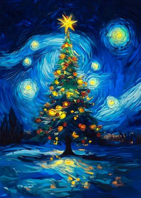 Starry Night Christmas Tree